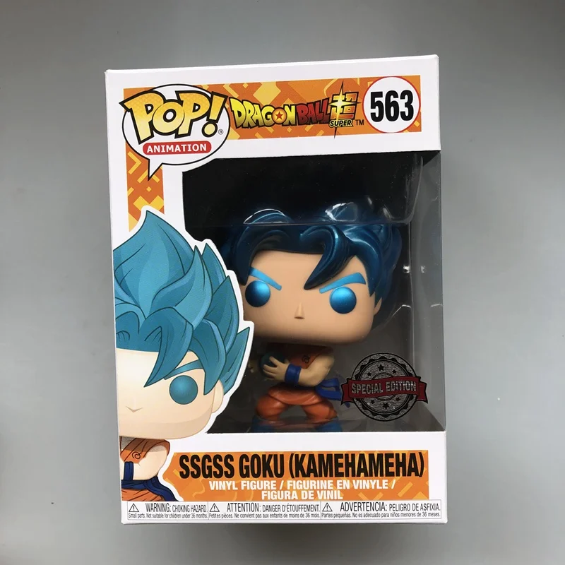 

Exclusive Official Funko pop Dragon Ball Super - SSGSS Goku (Kamehameha) Metallic Vinyl Action Figure Collectible Model Toy