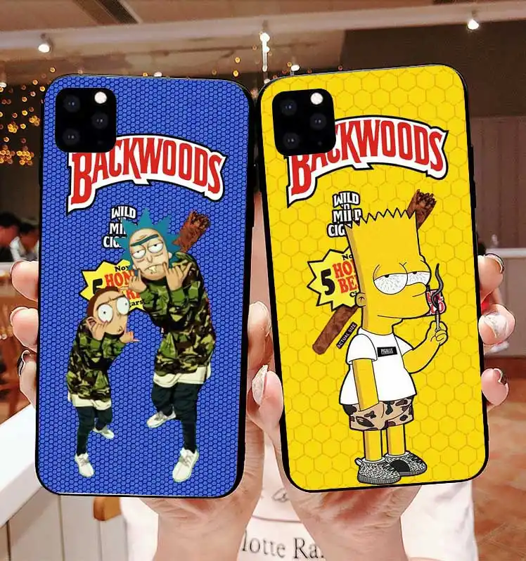 Ruicaica Rick And Morty Backwoods Cigars Silicone Phone Case Cover