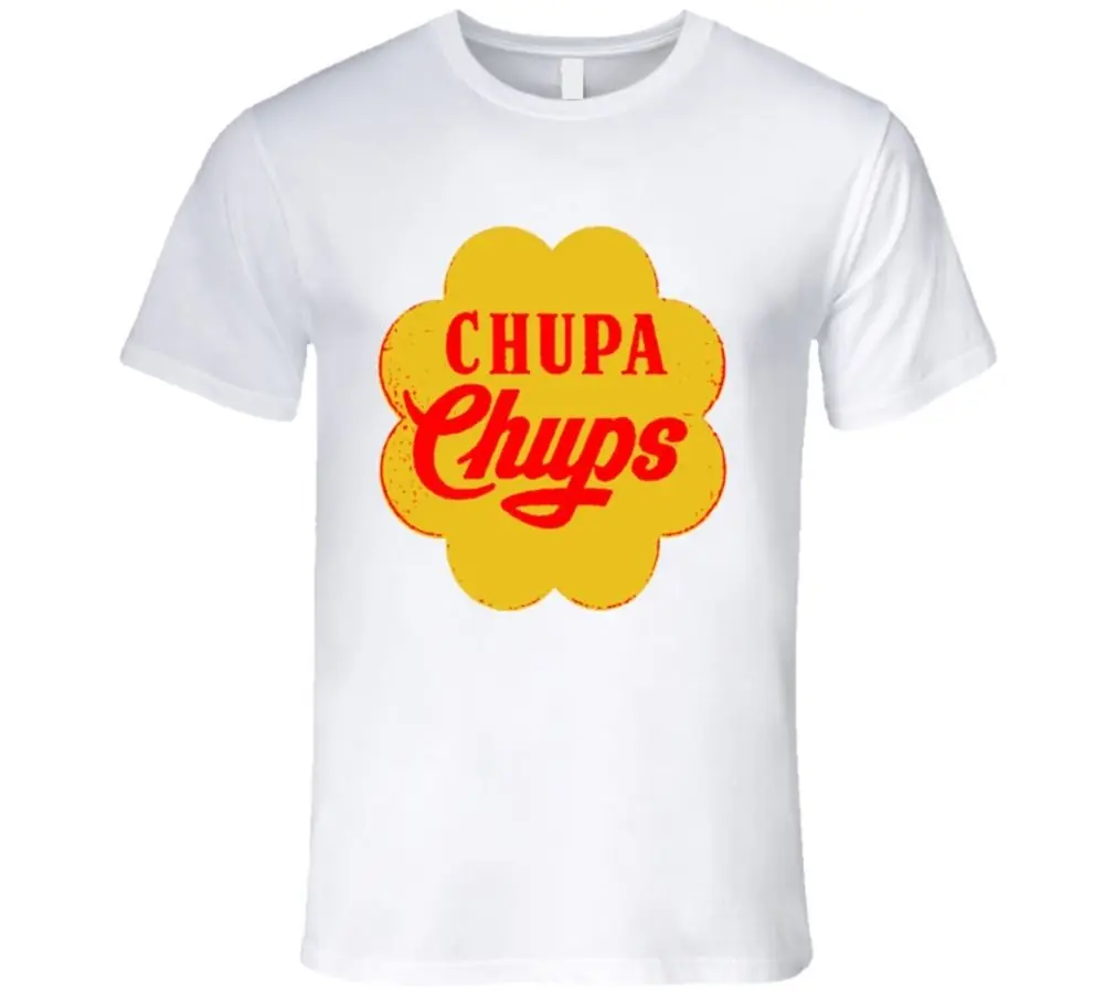 Chupa chups lollipop 90s classic best candy T Shirt мультфильм футболка Мужская Унисекс Новая мода
