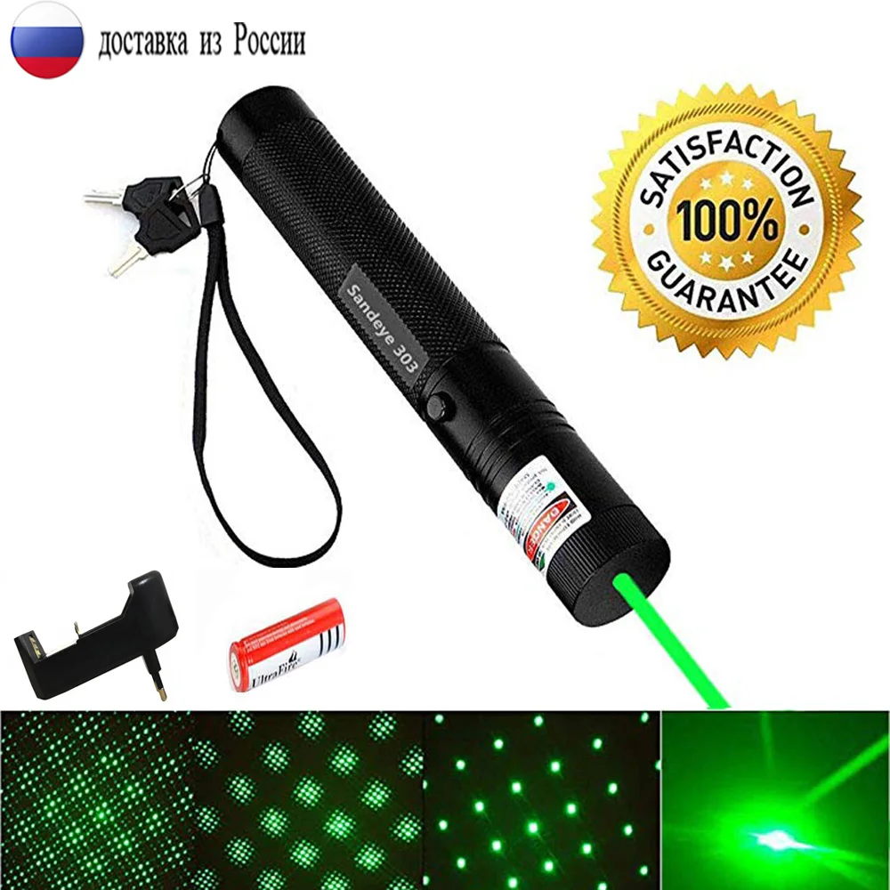 

Hight Powerful Green Laser pointer 10000 m 5mw lasers sight Lazer pen Burning Match with lasers 303
