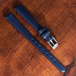 Premium Genuine Leather Watch Strap - Soft Wrist Band Variety (Multiple Sizes Available) - 8mm (Blue)