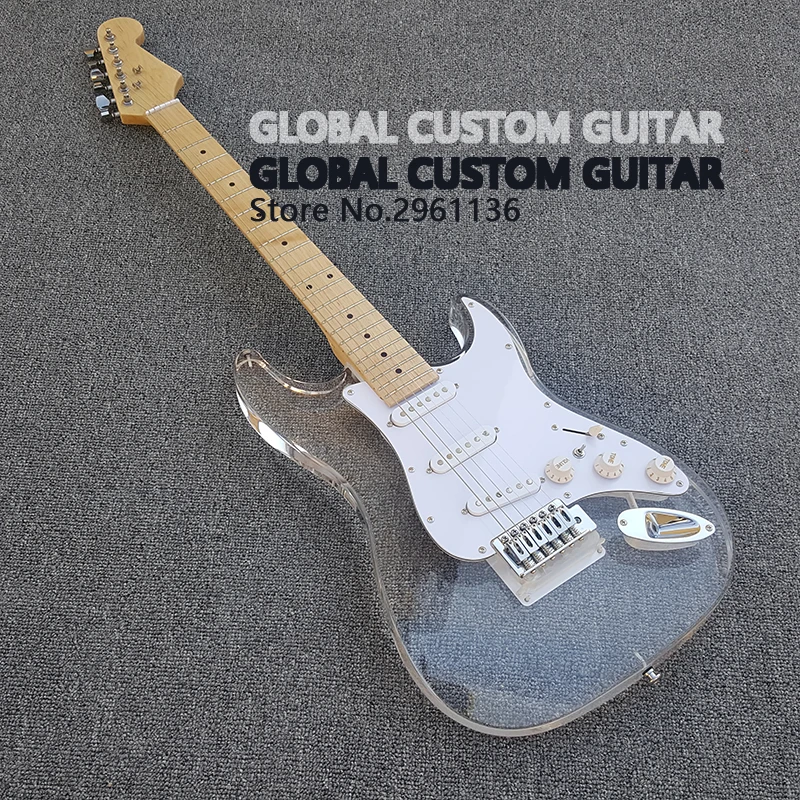 

2019 High quality China electric guitar, Acrylic guitar with LED lights,Custom electric guitar, free shipping