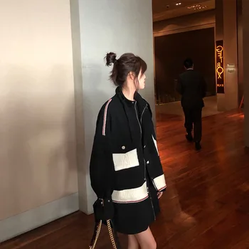 

autumn women's spring and 2020 new tooling jacket Korean version of the loose coat casual collar women's clothing