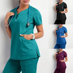 V-Neck High Quality Spa Uniforms Unisex Work Clothes Pet Grooming Institution Scrub Set Medical Suits Clothing Scrubs Top Pants