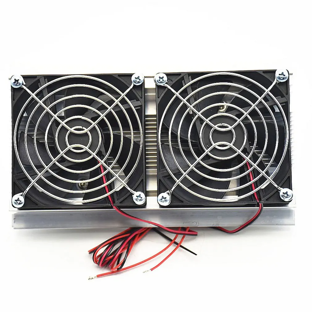 

Thermoelectric Peltier Refrigeration Cooling System Kit Semiconductor Cooler Large Radiator Cold Conduction Module Double Fans