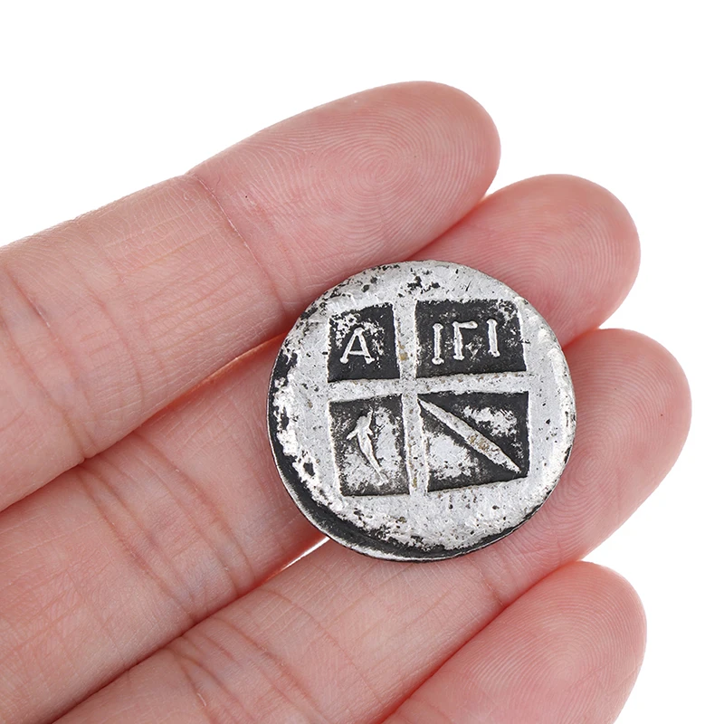 1 шт. древняя греческая Серебряная монета, маленькая коллекция, посеребренные монеты, украшение дома, бизнес подарки, подарки другу