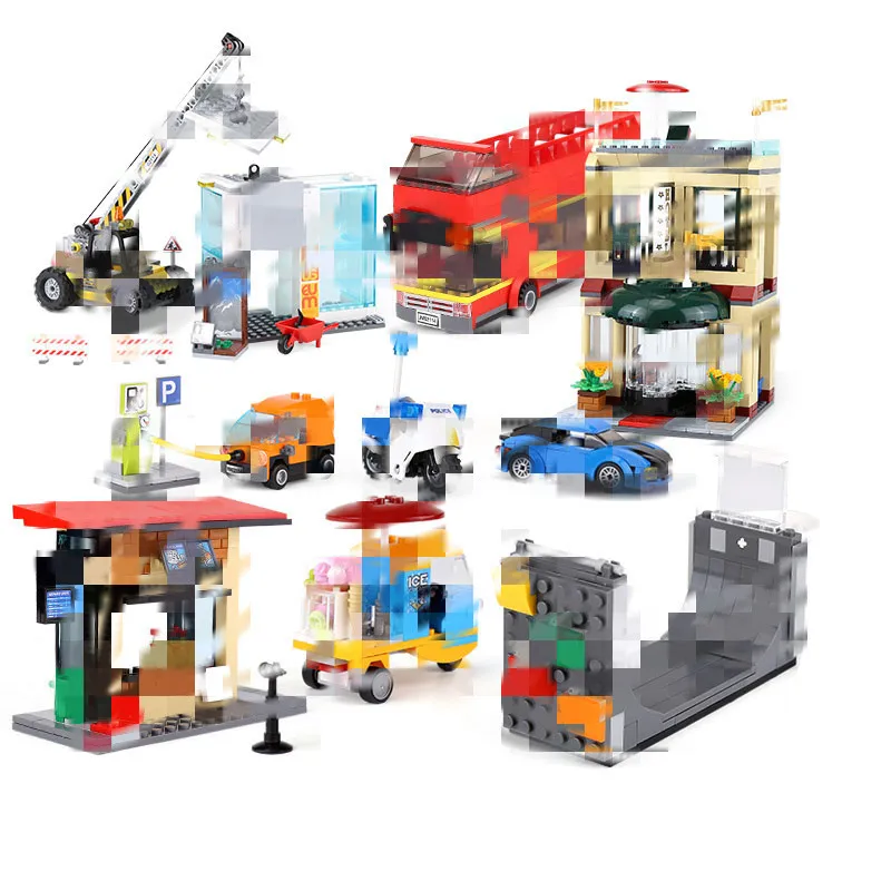 

02114 City Series Camping Caravan Assembling Small Particles Building Blocks Children'S Educational Toy Compatible 60200 Buildin