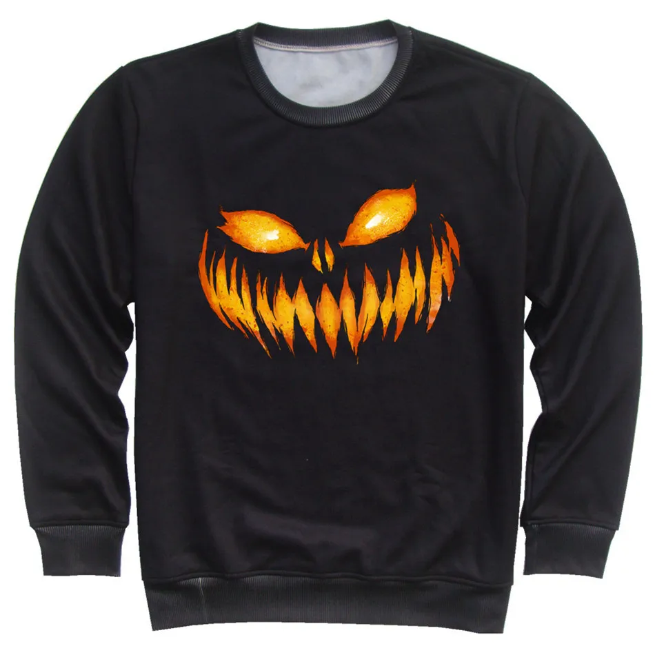 

2019 Halloween Kids Punk Style Black 3D Sweatshirts Pumpkin Lantern Galaxy Door Funny Design Boys Girl Hoodies Children Pullover