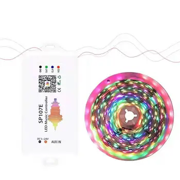 

SP107EBluetooth Music Controller For WS2812B WS2811Addressable Smart Led StripLampPhone APP Control RGB Pixel Light Controller