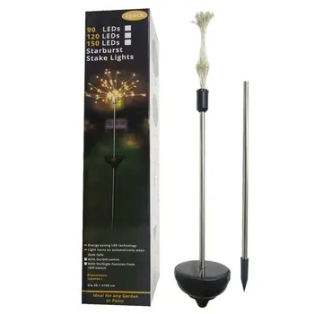 

Dandelion Solared Powred Fireworks Lights Earth Plugged-In Lawn Decorations LED Lamp RGB Multifunctions