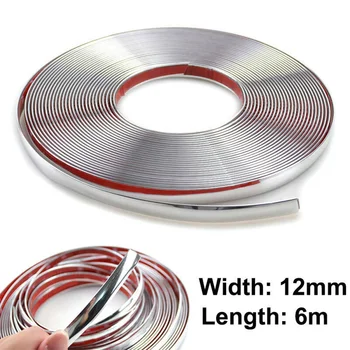 

Silver Car PVC Decorative Strip Protective Accessory Parts Universal Edge