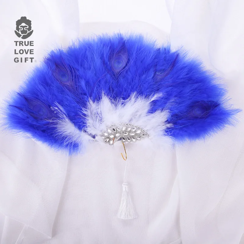 Feather Hand Fan Vintage Nice Fan for Dance Props Hand Goose Feather