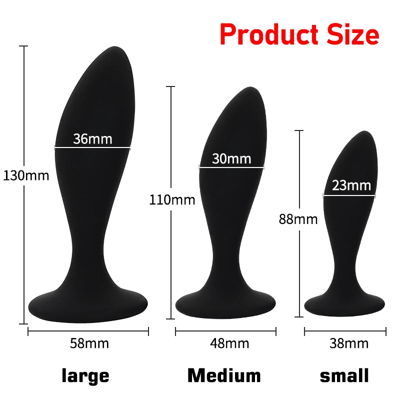 3pcs Anal Plugs Buttplug Training Set Silicone Suction Anus Sex Toys For Women Men Male Prostate Massager Butt Plug Gay Bdsm Toy