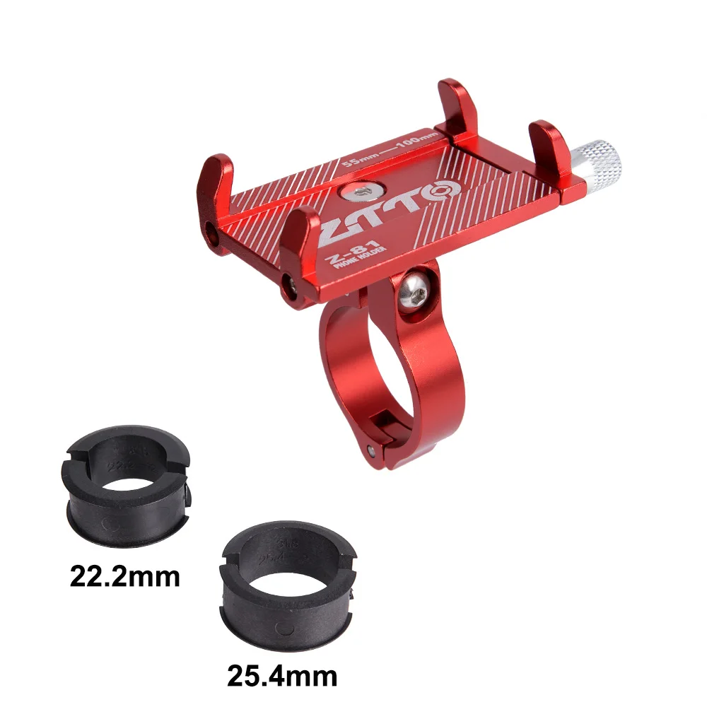 ZTTO велосипедный держатель для телефона надежное крепление Универсальный MTB мобильный сотовый gps металлический держатель для мотоцикла на шоссейный велосипед Moto M365 руль - Цвет: Z-81 Red