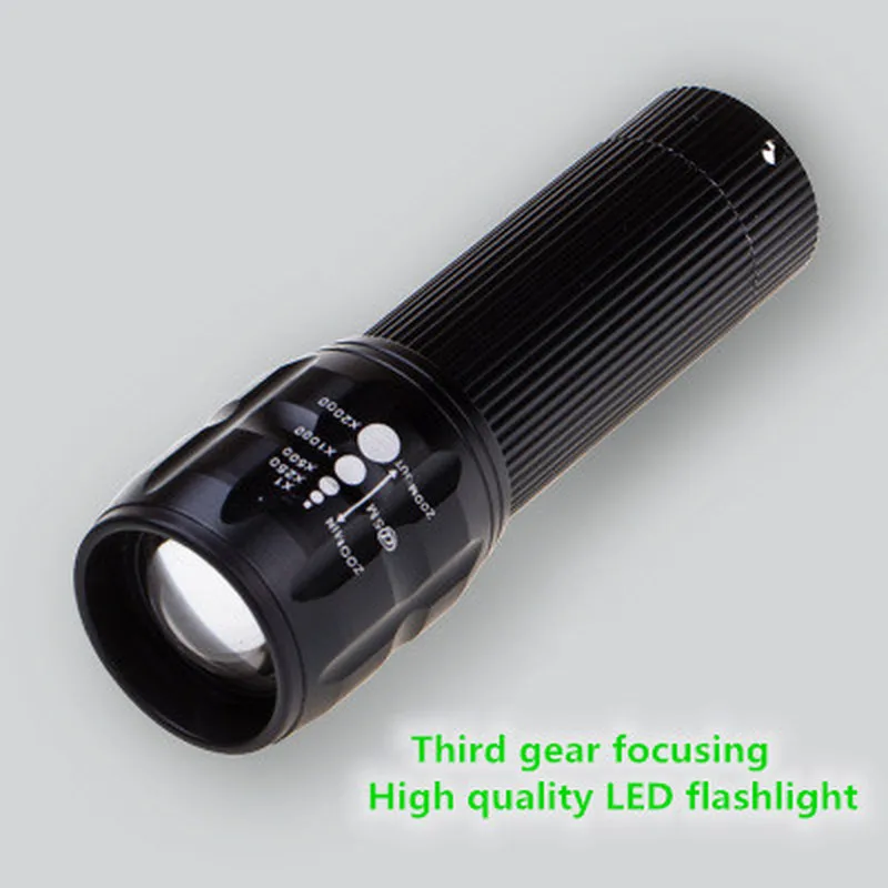 

Glare three-speed LED flashlight telescopic focal length aluminum mini flashlight for outdoor camping hiking emergency lighting