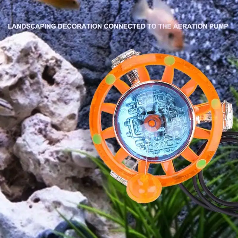 Orange Экологический аквариум оранжевый НЛО завод изысканная работа подводная анимация пневматические Украшения Аквариума Декор Аксессуары - Цвет: Orange