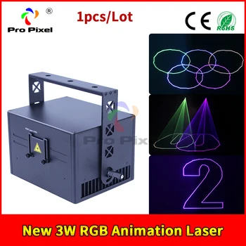 

3W Animation Laser RGB Scanner ILDA30Kp Stage Light Programmable Projector Led Dmx Dj Light For Disco Bar Nightclub