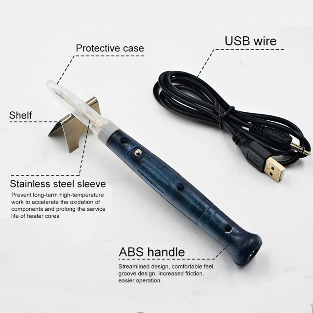 Портативный USB мощность 8 Вт Электрический паяльник сварочная наладочная станция для пайки Инструменты для ремонта равномерно 5 секунд быстрый нагрев