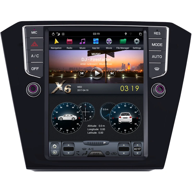 NAVITOPIA 10,4 дюймов 4G+ 64GB Tesla стиль вертикальный экран Android 8,1 Автомобильная dvd-навигационная система для VW Magotan
