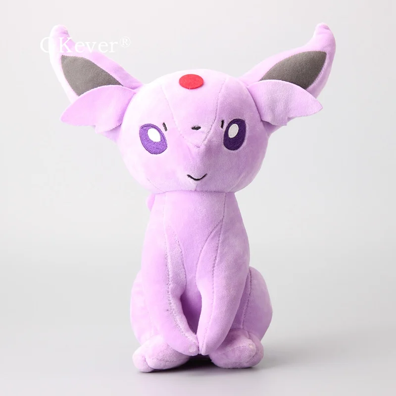 Espeon 33 cm 9 видов стилей Sylveon Umbreon Espeon мягкие куклы Eevee Leafeon Vaporeon детские плюшевые игрушки мягкие животные большой размер 30 см детский подарок - Цвет: Espeon 33 cm