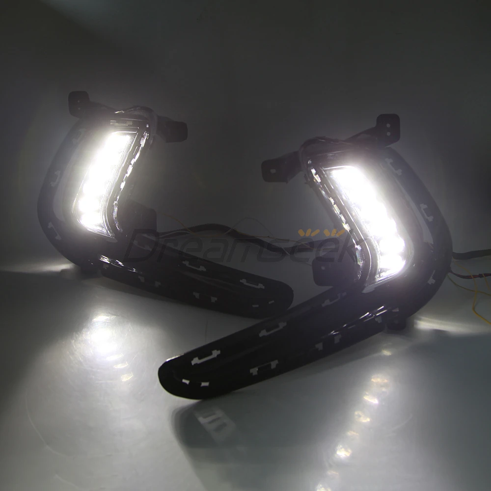 LED DRL Day Lights for Hyundai Elantra AD 2016 2017 2018 Daytime Running Light with Turn Signal
