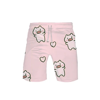 

Women's 3D kawaii pig templar 3D Board Shorts Trunks 2019 Summer Quick Dry kawaii pig Shorts women Hip Hop Short Pants