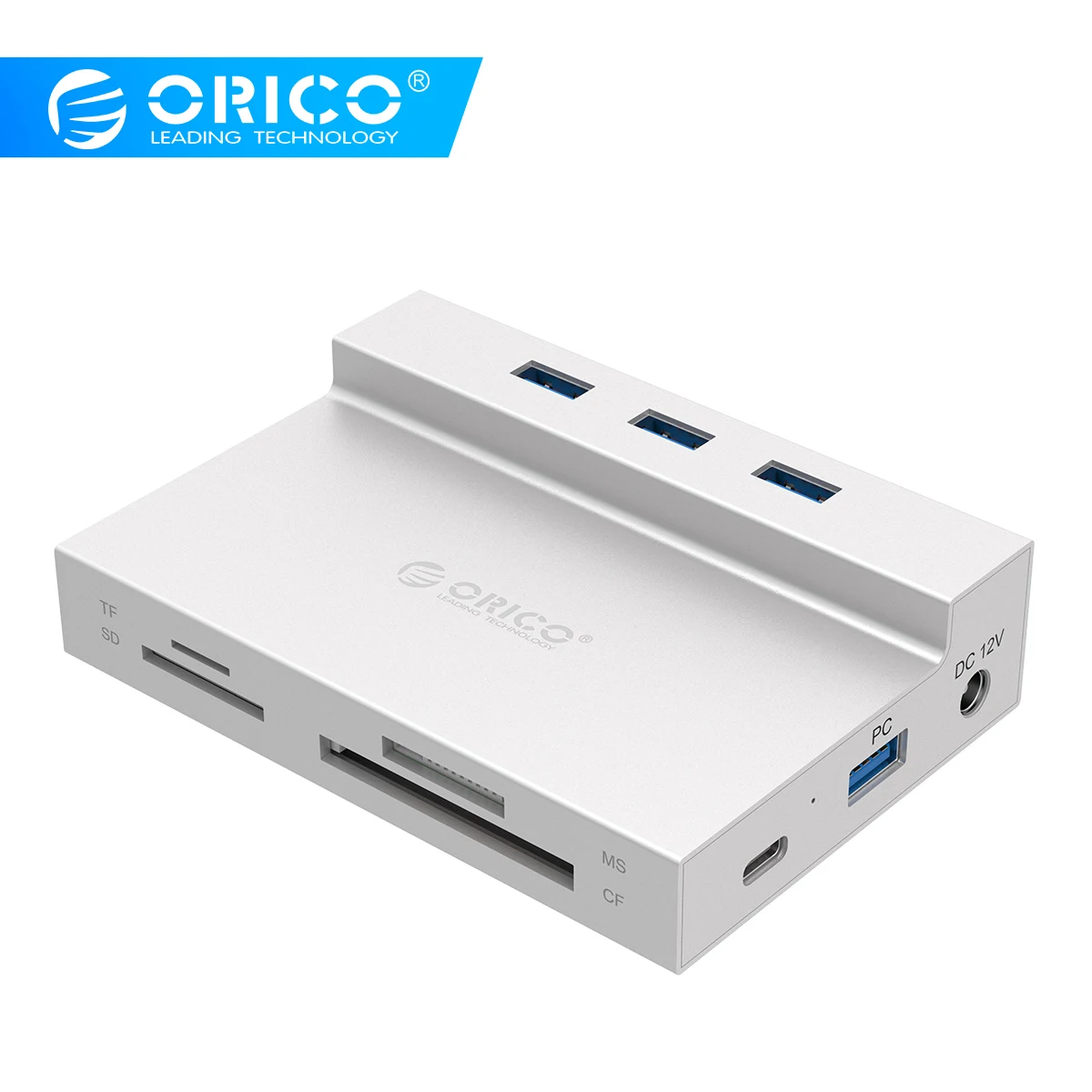 ORICO Мульти USB 3,0 концентратор для RJ45 SD/TF/ms/CF Тип C адаптер OTG сплиттер Поддержка BC1.2 Зарядка для компьютера ноутбука аксессуары