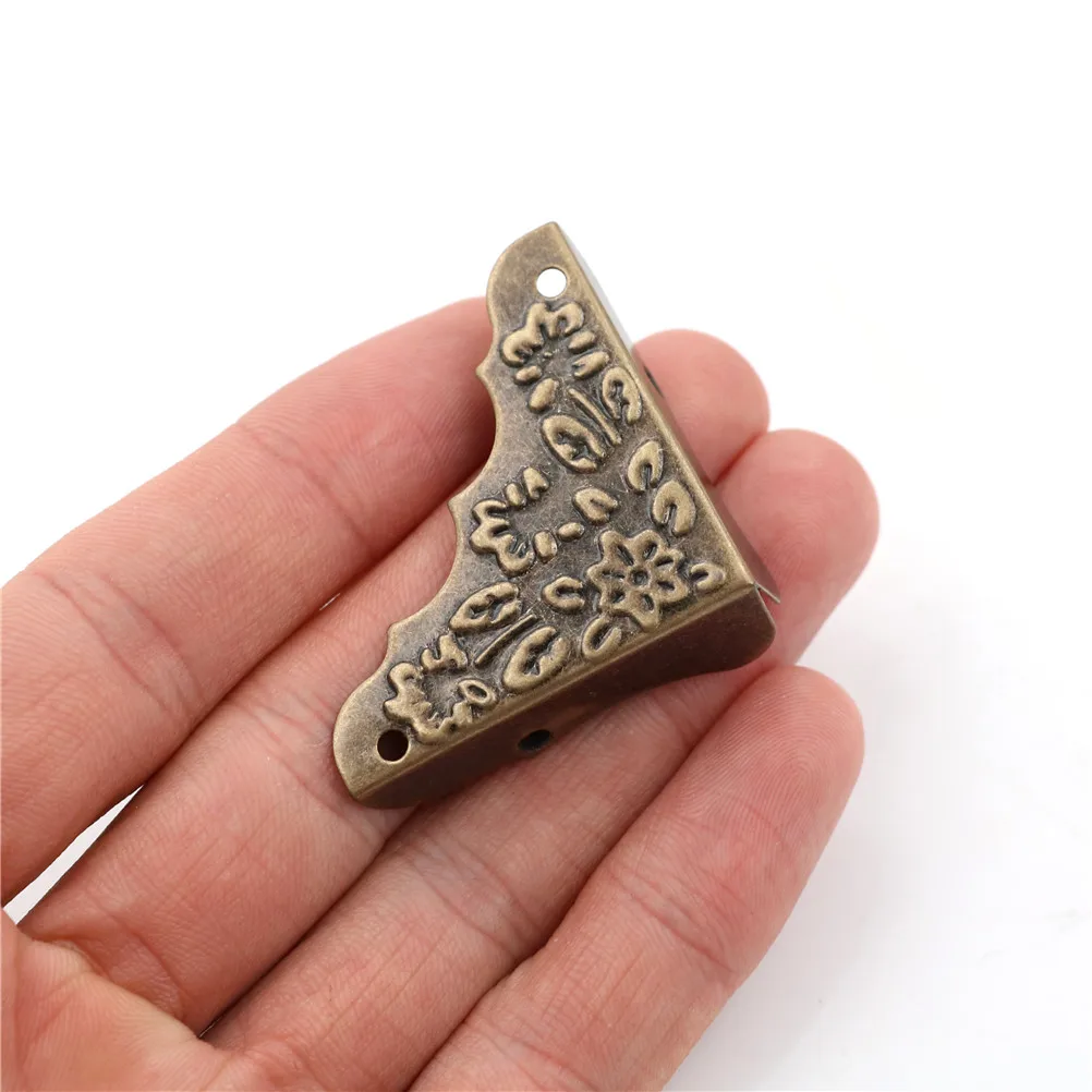 4 шт. антикварные украшения Угловой протектор деревянная рамка коробки ноги