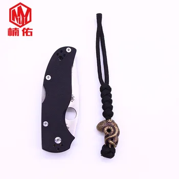 

EDC Tools Brass Knife Beads Paracord Knife Lanyard Rope Outdoor Parachute Cord Gadget EDC Multi Tools
