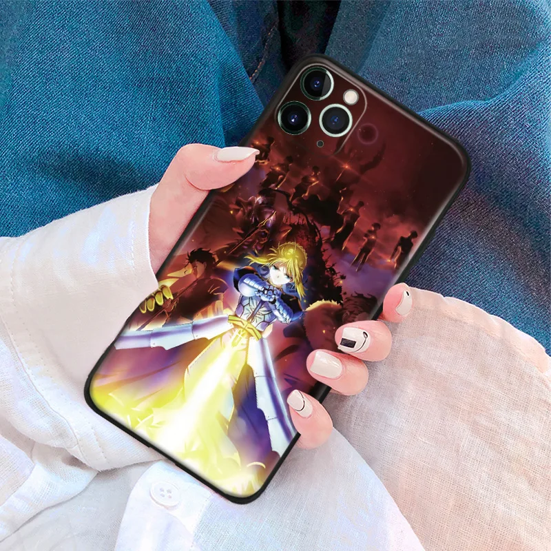 Fate Zero постер Saber Excalibur аниме для iPhone se 6 6s 7 8 plus x xr xs 11 12 mini pro max Мягкий силиконовый