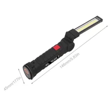 

Lamp Portable USB Folding Outdoor Bright COB+LED Rechargeable Cordless Emergency Work Light Torch Flashlight Handy Inspection