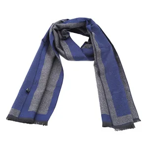 Navy Blue Осень зима мужские шарфы высокого качества кашемировые шарфы модные геометрические мужские деловые шарфы для джентльменов хиджаб шарф - Цвет: Navy Blue