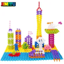 400 шт снежные снежинки строительные блоки игрушки для детей Обучающие игрушки DIY сборные Кирпичи Детские Классические игрушки