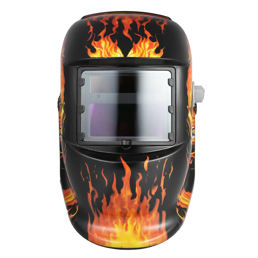 

Hot Meterk Skull Solar Auto Darkening MIG MMA Electric Welding Mask Welding Helmet Welder Cap Welding Lens with Welding Gloves