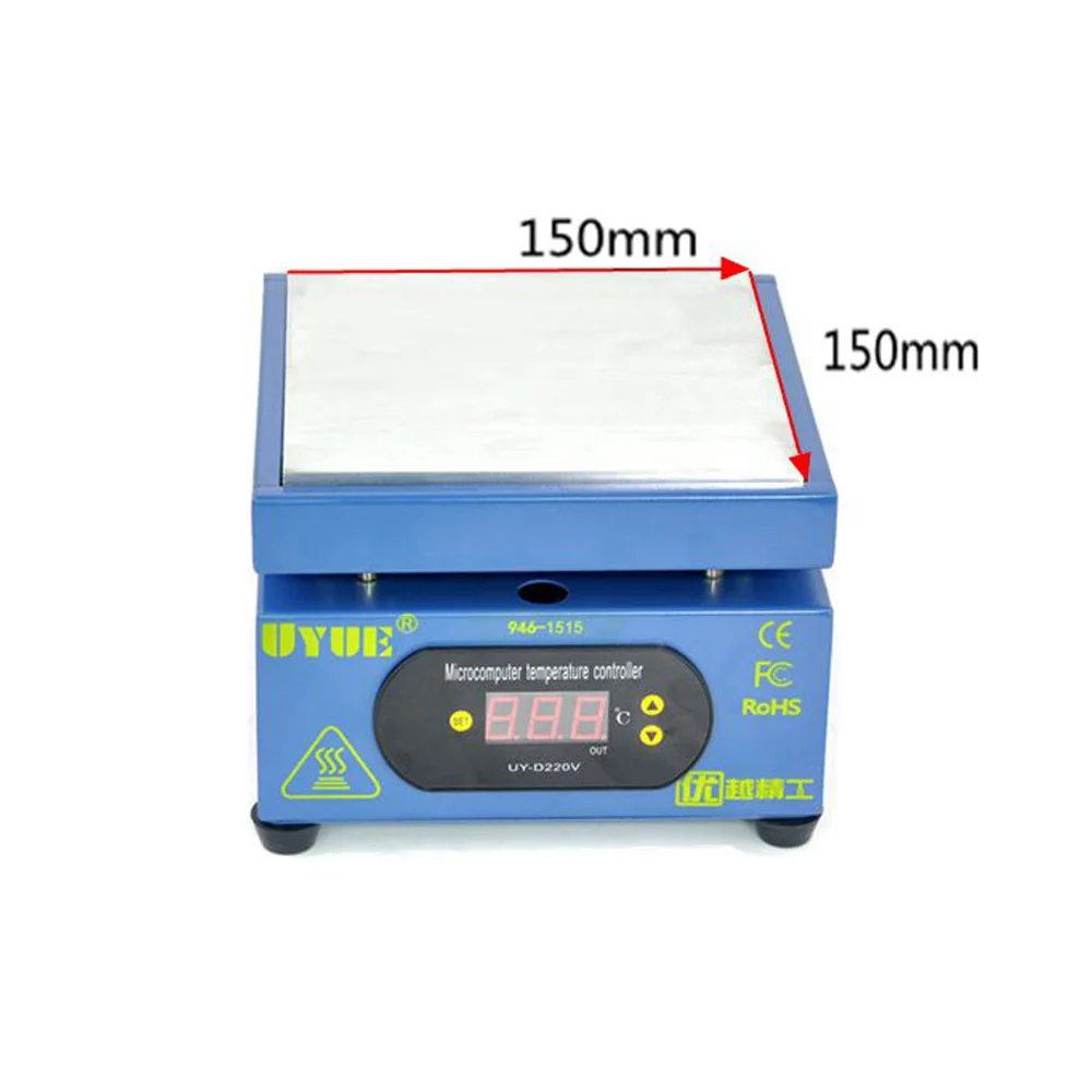 

UYUE 946-1515 150*150MM Constant Temperature Heating Table LED Display Preheating Platform For Mobile Phone Repair