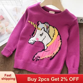 

Mayfair Cabin New Brand Autumn Girls Sweater for 3-7Y Kids Cute Sweate Clothes Cartoon Coat Embroidery Children Clothing