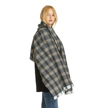 

Winter New Scarf Female Korean Version Baitao Herringbone Double-purpose Shawl Checker Student Lovers Literary Scope Neck