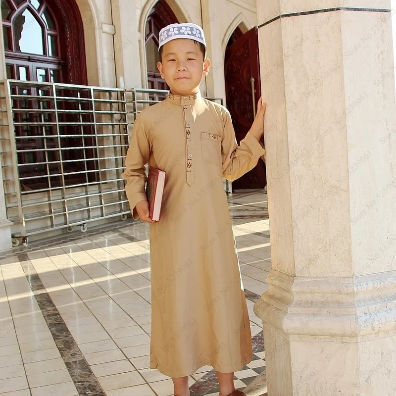 Детская мусульманская юбка Jubba Thobe Исламская одежда кафтан Арабская абайя