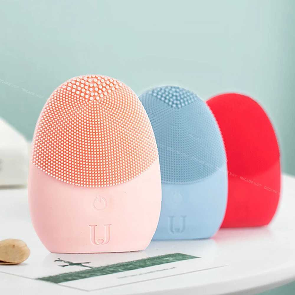 Mini Electric Facial Cleansing Massage Brush Silicone Sonic Face Deep Cleanser Waterproof Skin Tools For JORDAN & JUDY