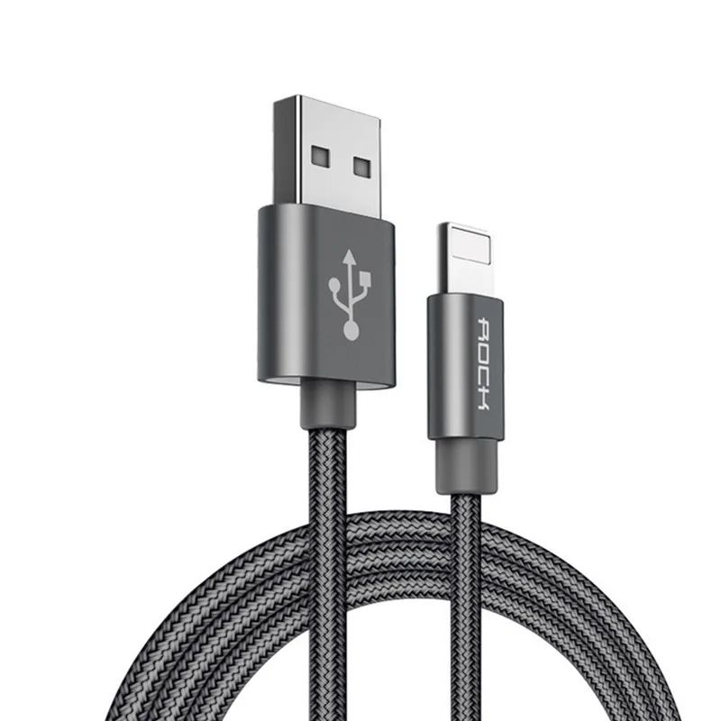 

ROCK 3.1A USB Cable for iPhone Lighting Fast Charging USB Charger Cables Cord For iPhone 11 X 8 7 6 Pro XR Max iPad 1M 2M Wire