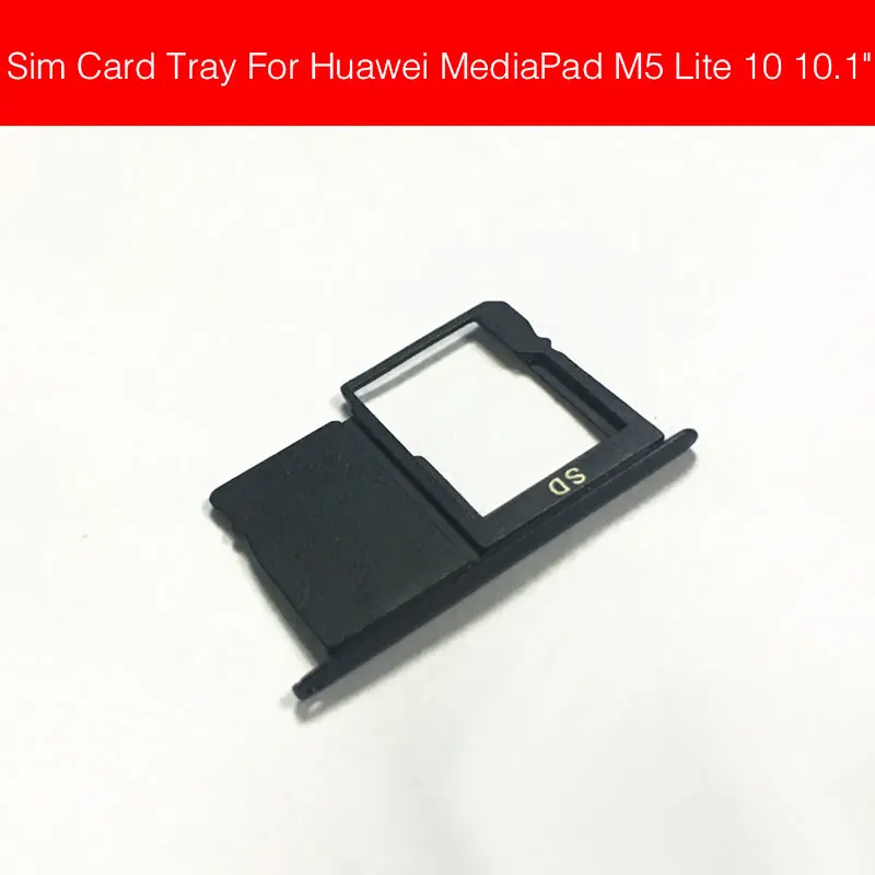 Держатель лотка для sim-карт для huawei MediaPad M5 lite, 10,1 дюймов, планшетный ПК, 4G, LTE, лоток для карт, слот для Mediapad M5 lite, wifi, SD карта - Цвет: WIFI Version Black