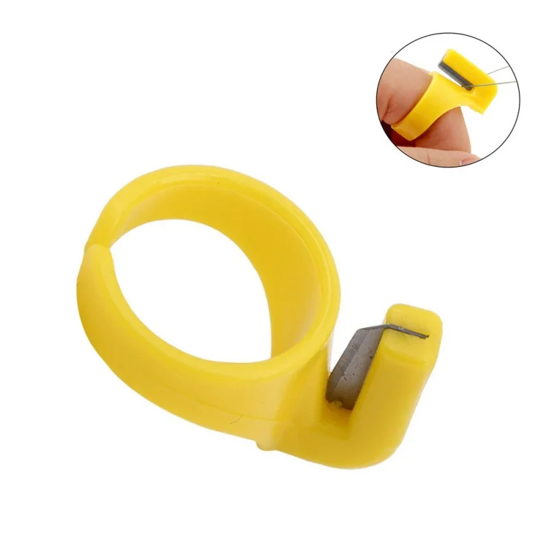 

12pcs Quick Fishing Line Cutting Ring Finger Knife Ring Sewing Thimble Thread Cutter Sewing Accessorie Handcraft DIY Tool 7