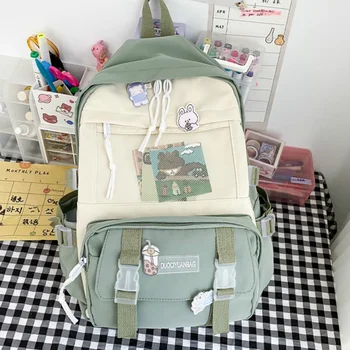 

School Backpack for Women 2020 New Female Cute Cartoon Transparent Students Schoolbag Shoulder Bags Fashion Canvas Backpacks Bag