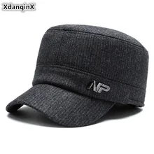 XdanqinX зимне наушники шапка зимняя мужская теплая шапка армейские военные шапки Snapback Кепка новая модная брендовая Кепка s регулируемый размер мужская плоская кепка