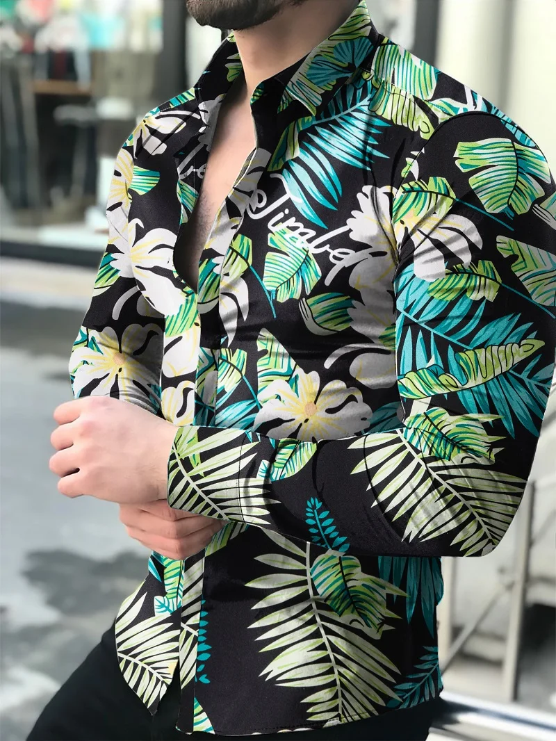 Men's shirt New Hawaiian Shirts Men Single Button Shirts Wild Shirts Printed Male Blouses 2021 Men's shirt New Hawaiian Shirts Men Single Button Shirts Wild Shirts Printed Male Blouses 2021