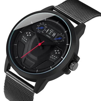 

Quartz watch steel mesh band men's watch sports Wristwatch for men Clock Male Reloj Hombre Relogio Masculino warches man montre