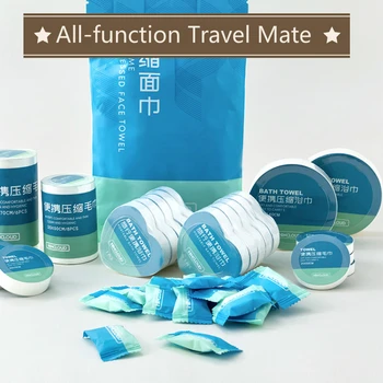 

Travel Mate Disposable Face Towel Cotton Compressed Towel Travel Hotel Supply Set Portable Bed Sheet Pillowcase Towels Dropship