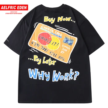 

Aelfric Eden Fashion Cartoon Print Hip Hop T Shirt Streetwear Men Harajuku Letter Summer Short Sleeve Cotton Oversize Tops Tees