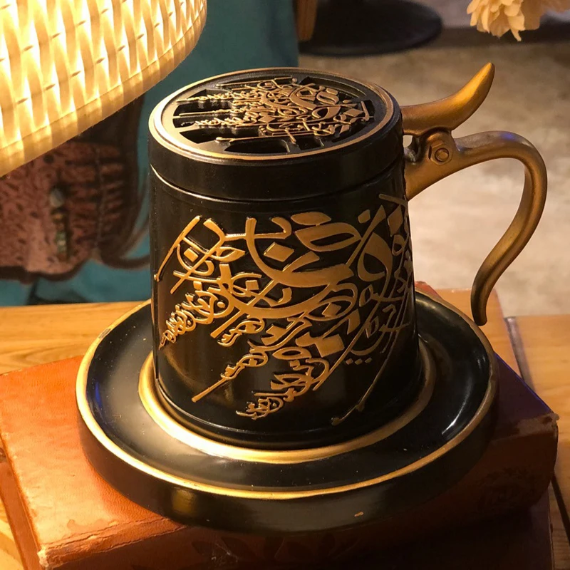 2021 Arabic Resin Incense Burner Set Middle East Ceramics Incense Holder Aromatherapy Furnace Home Decoration Crafts Christmas G