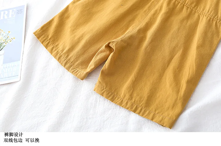 Summer New Style Suspender Shorts Can Open Files Pure Cotton Shorts Korean-style Fashion-Style Casual Onesie